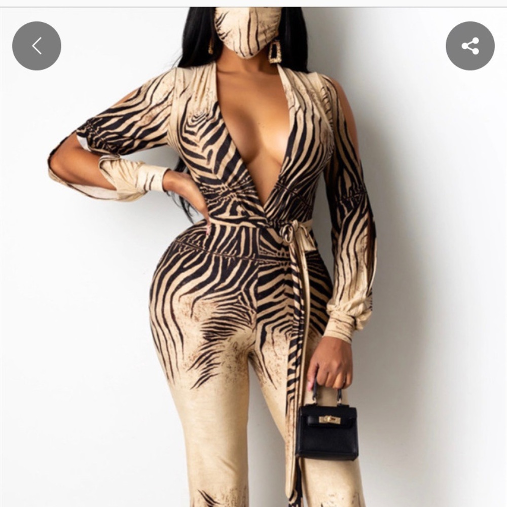 NWT Jumpsuit with matching face mask Price Firm